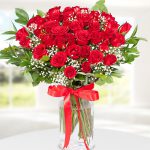 Vazoda 41 Kırmızı Gül